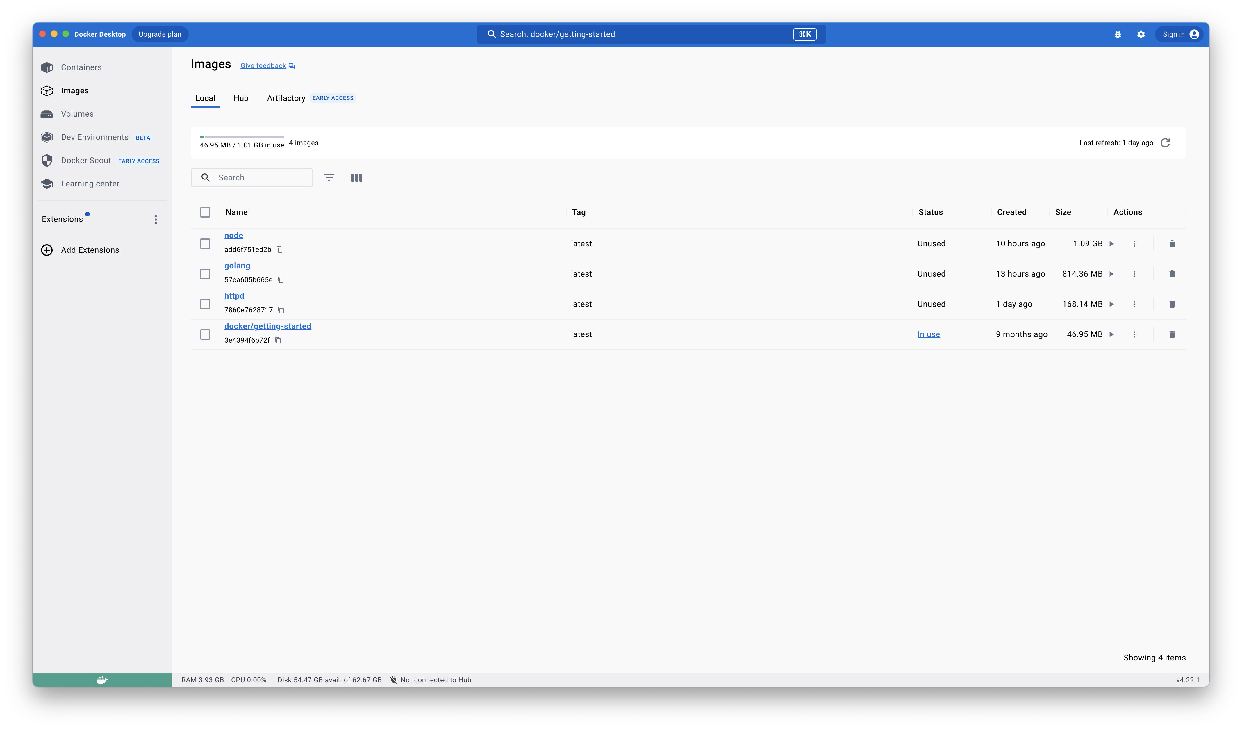 Docker images