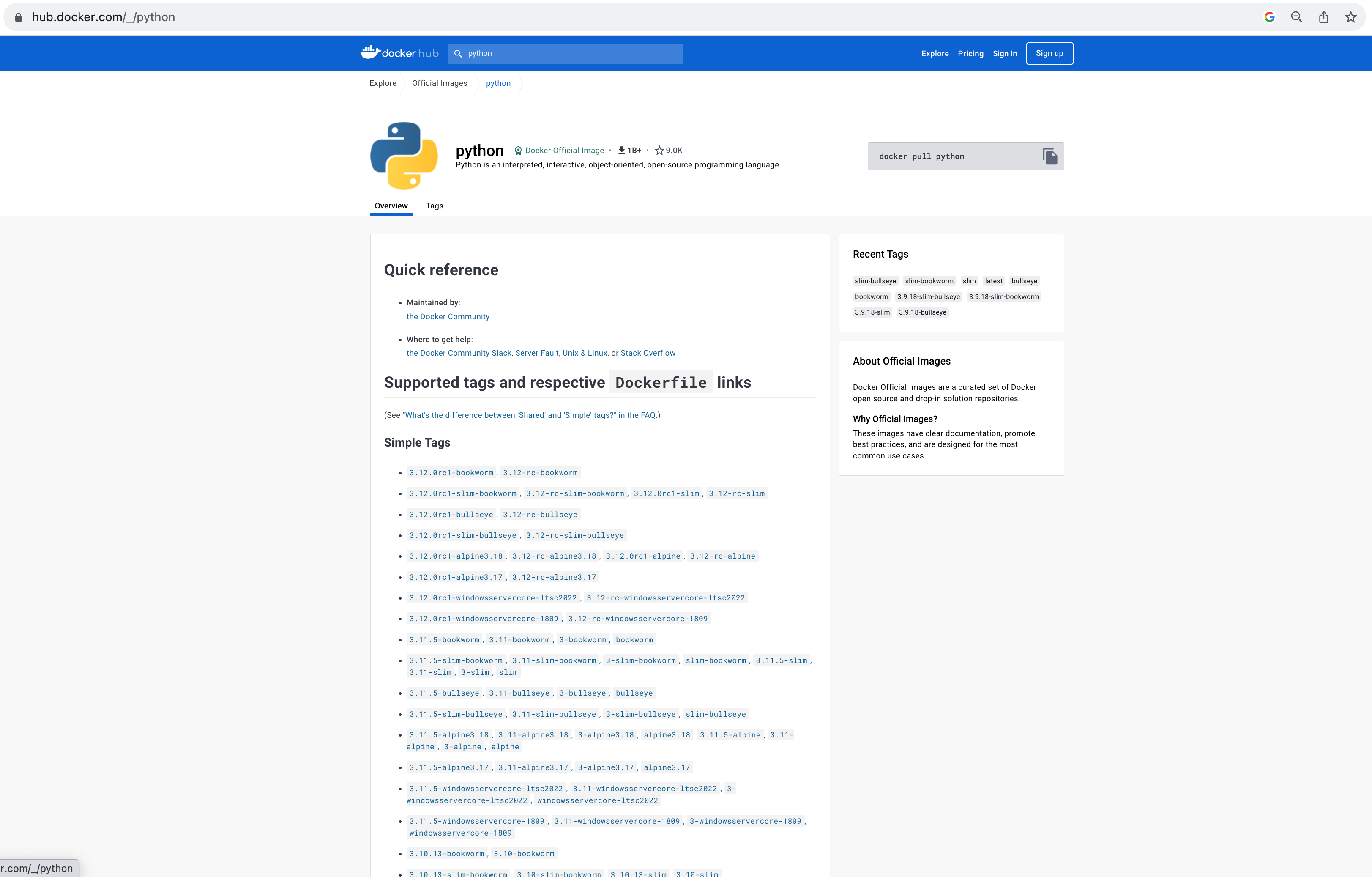 Docker container