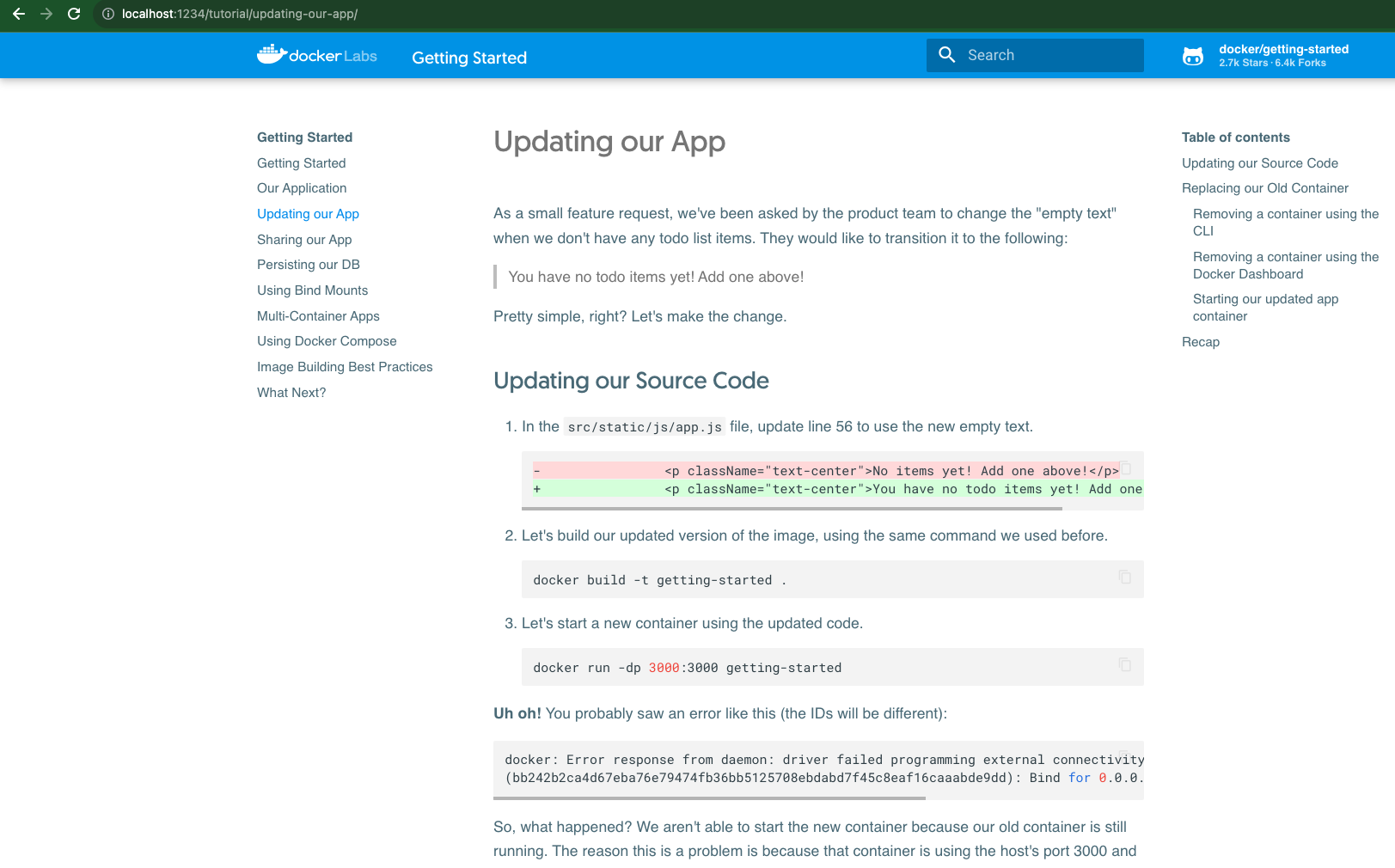Docker images