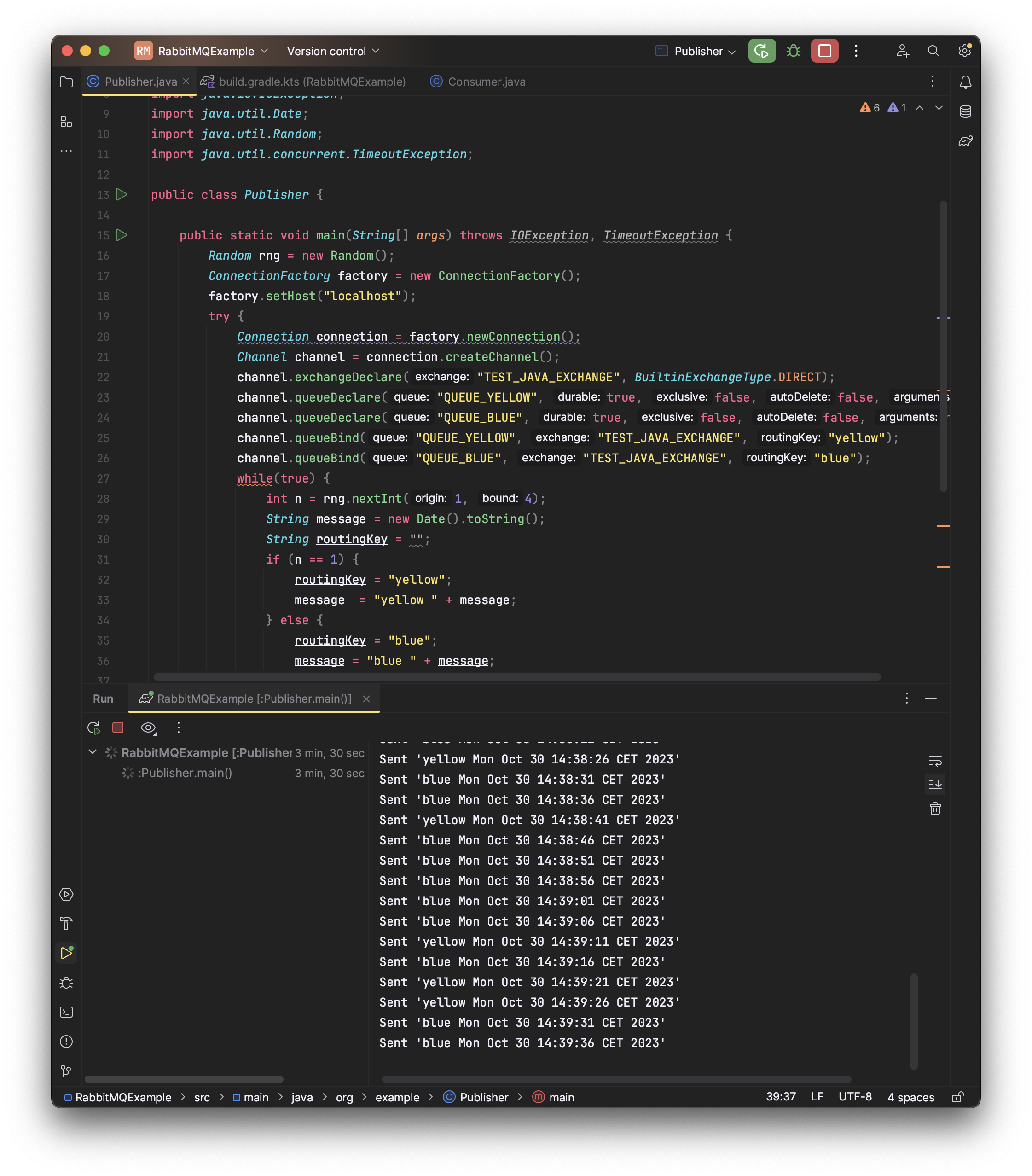 RabbitMQ examples1